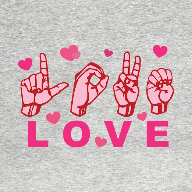 'LOVE American Sign Language' Cool ASL Sign Language by ourwackyhome